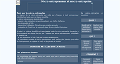 Desktop Screenshot of micro-entrepreneur.info